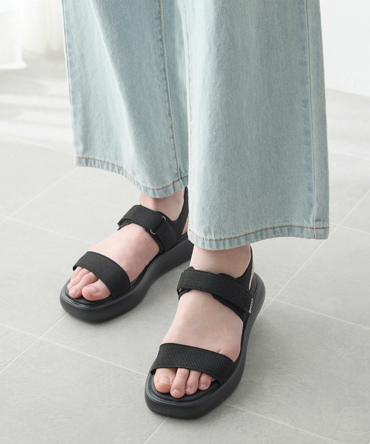 アンドラブ　サンダル➀ ダブルベルトバックバンド厚底サンダル | andex shoes product ONLINE