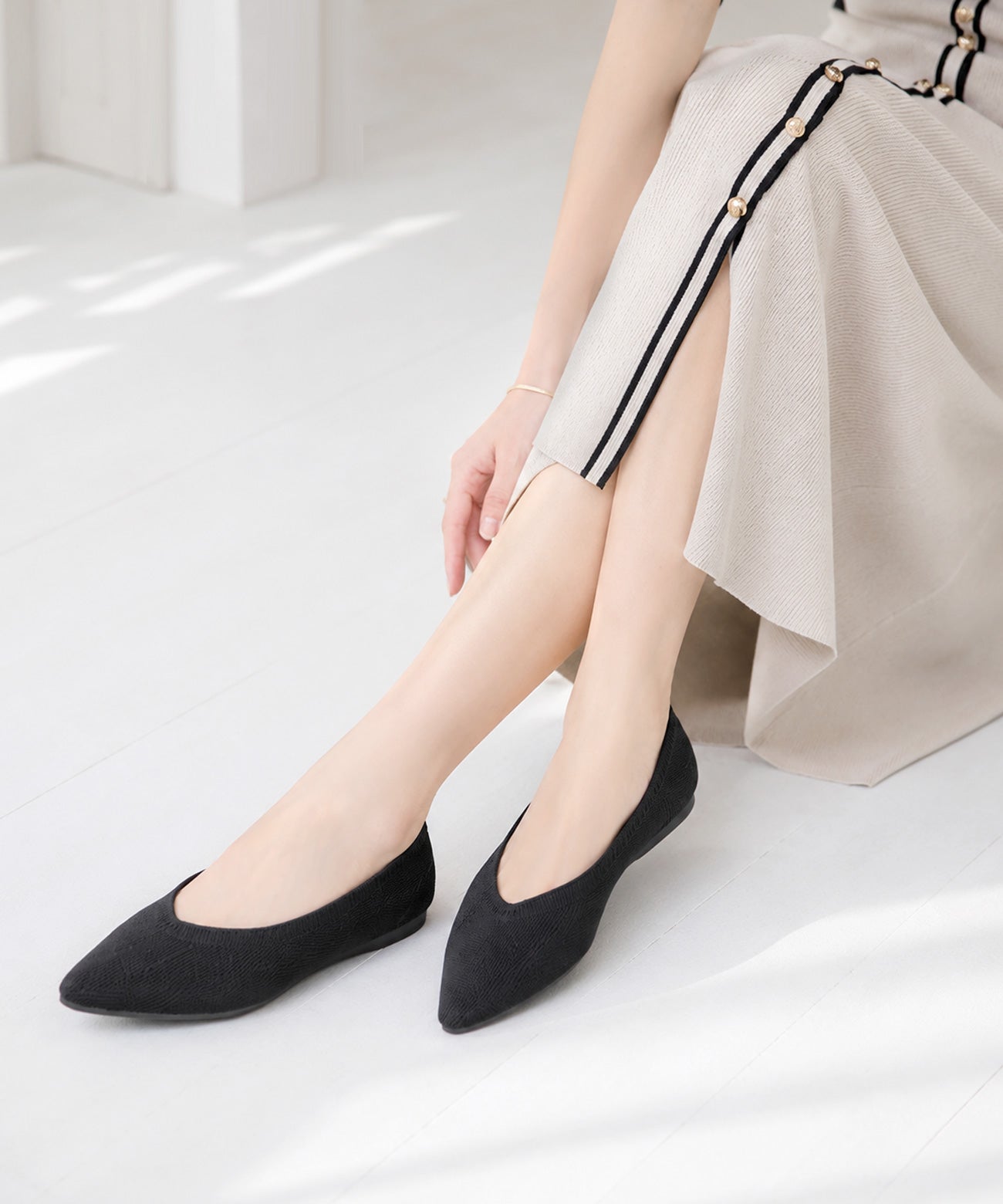 洗える・軽い・痛くない マルチニットパンプス | andex shoes product