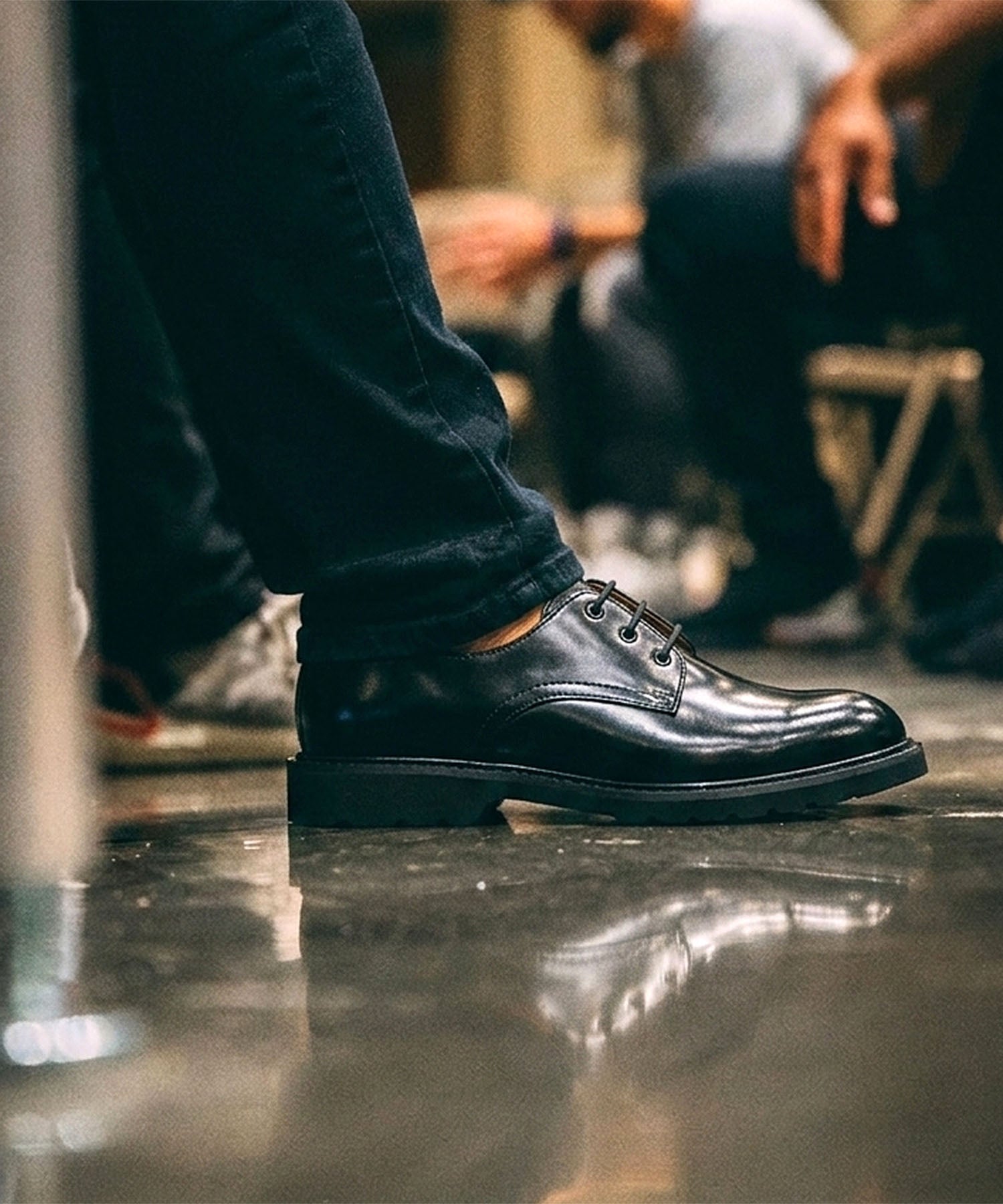 外羽根プレーントゥレースアップシューズ | andex shoes product