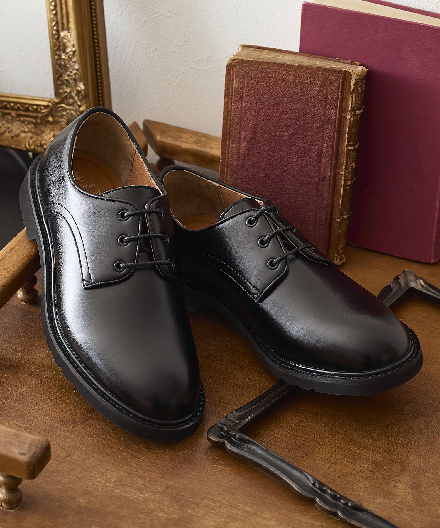 外羽根プレーントゥレースアップシューズ | andex shoes product