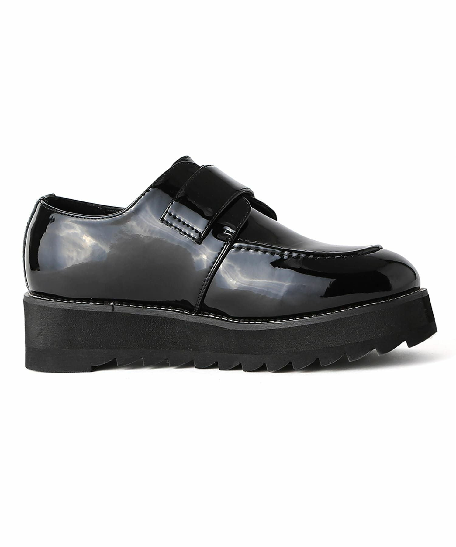 ワンベルトバックルデザイン厚底ローファー | andex shoes product