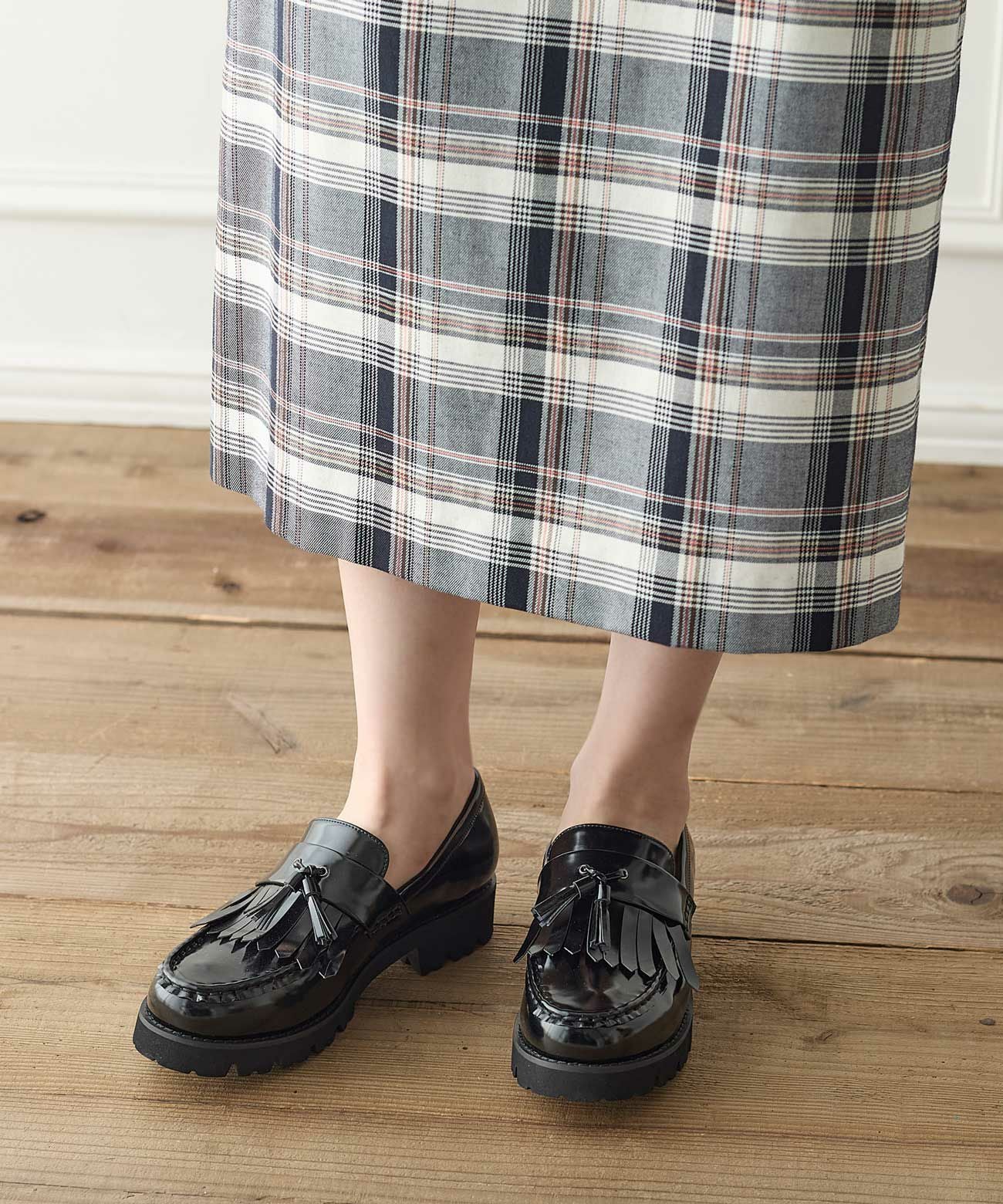 柔らかクッション 軽量 厚底 タッセルローファー | andex shoes