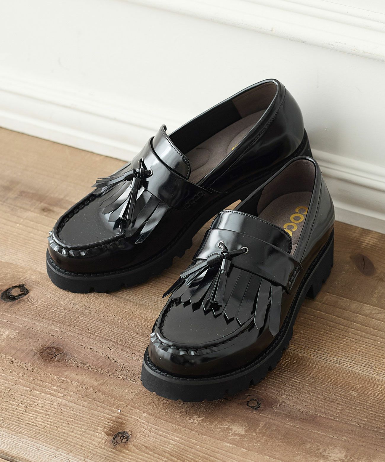 柔らかクッション 軽量 厚底 タッセルローファー | andex shoes
