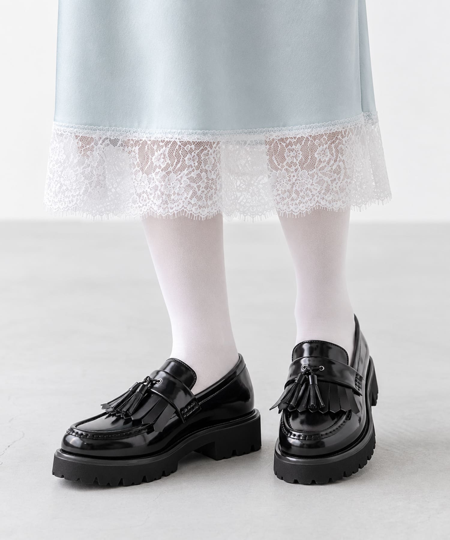 柔らかクッション 軽量 厚底 タッセルローファー | andex shoes