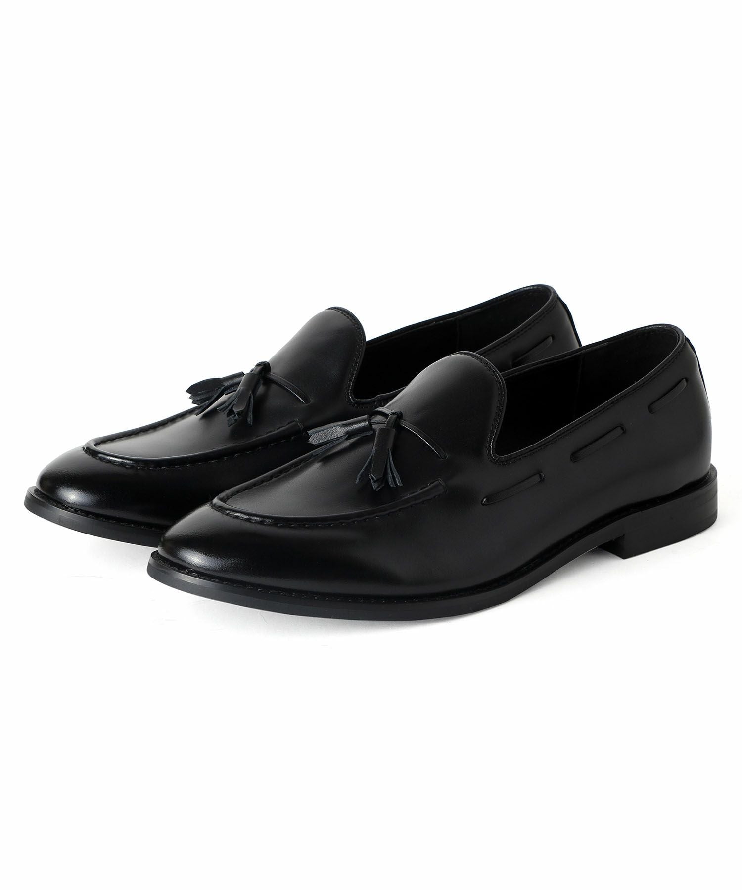 [未使用級] Oxford &Derby ローファー　ブラック スリムタッセルローファー | andex shoes product ONLINE STORE